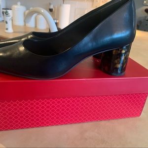 Black “vegan” leather Heels. Size 9